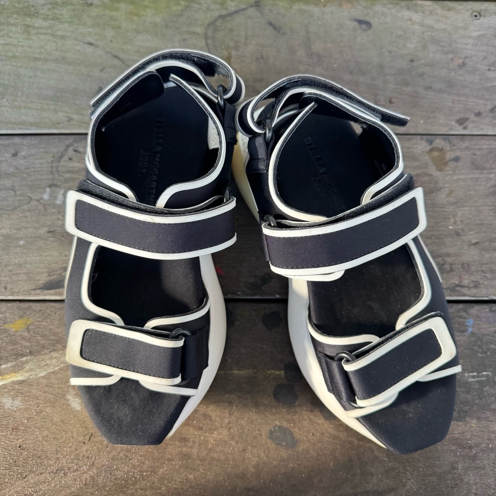 Stella McCartney Black and Cream Sandals